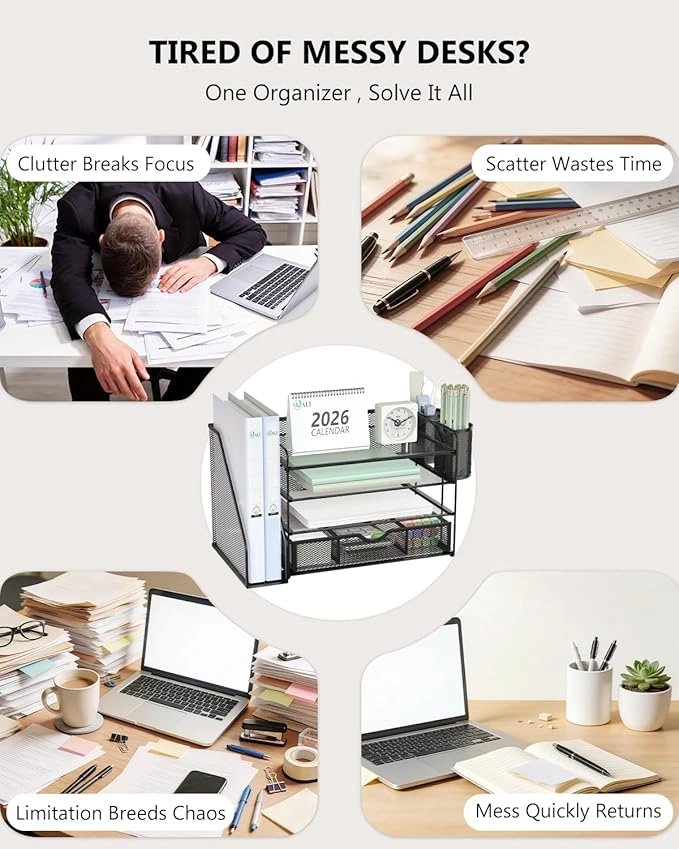 VeloWears Multi-Level Mesh Desktop Organizer - Image 2
