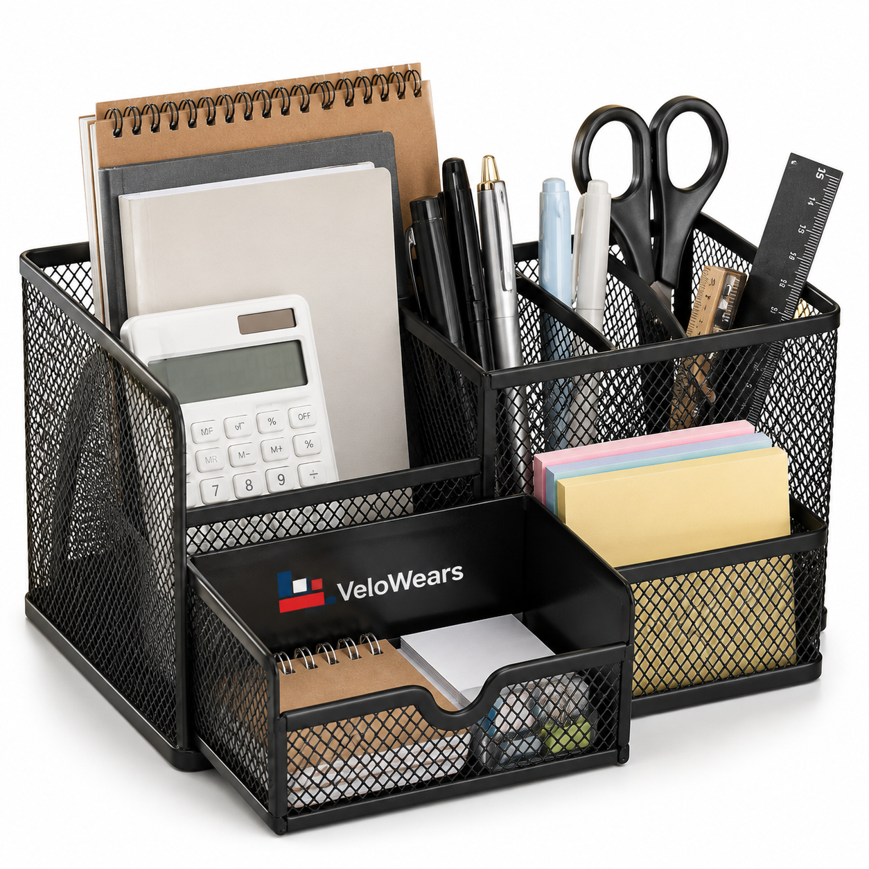 VeloWears Multi-Compartment Mesh Desk Organizer